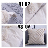 Throw Pillow Cover Tassels Woven Tufted Cushion Cover for Bed 30x50cm G