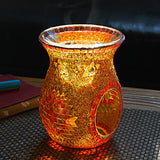 Mosaic Glass Oil Burner Candle Holder Wax Melt Home Decor Orange