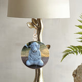 Meditating Buddha Dog Car Charm Hanging Ornament Statue Style 02