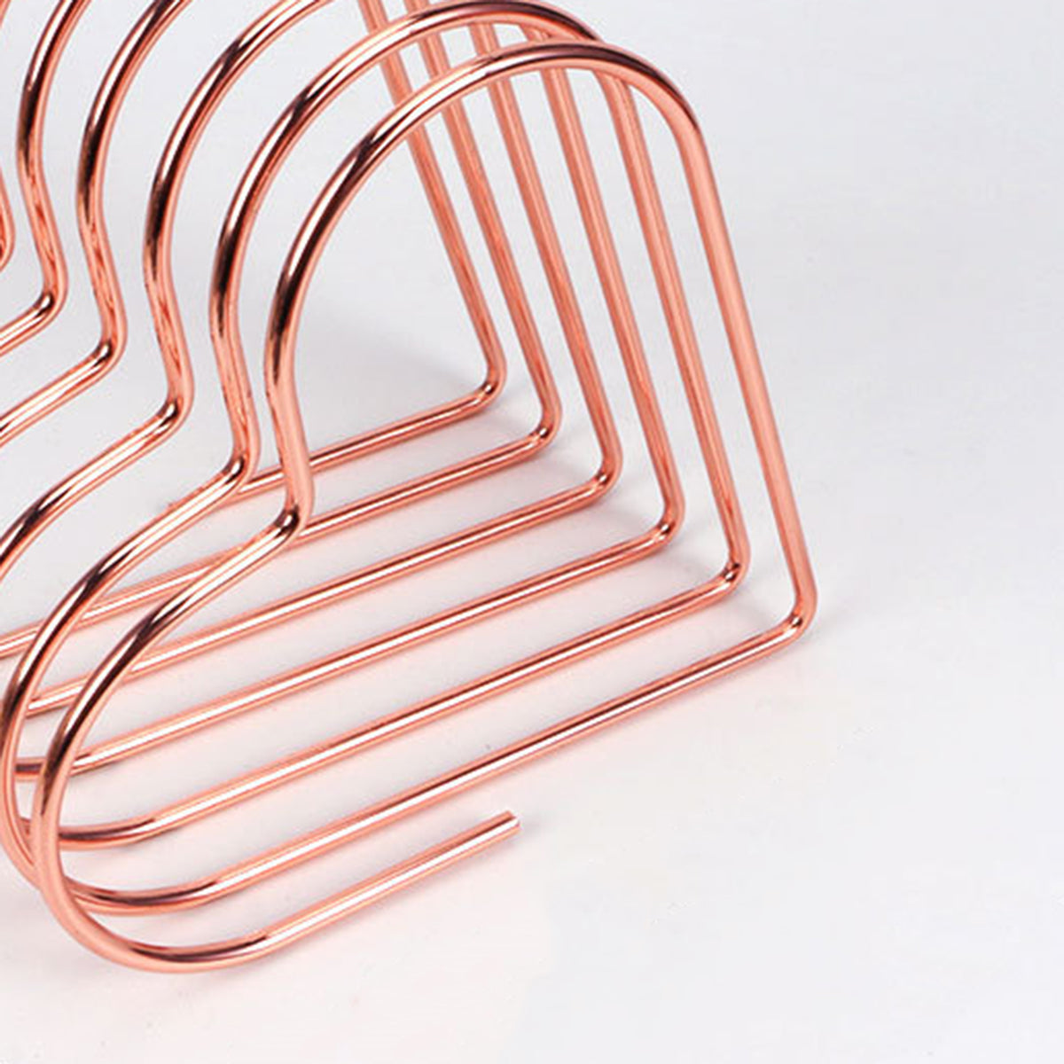 Office Iron Bookends Book Ends Supports Magazine Holder Heart Rose Gold