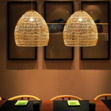 Maxbell Woven Pendant Ceiling Light Fixture E27 Hanging Lamp Fitting Indoor 35cm