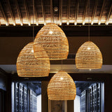 Maxbell Woven Pendant Ceiling Light Fixture E27 Hanging Lamp Fitting Indoor 35cm