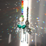 Maxbell  Angle Crystal Suncatcher Chandelier Beads Prism Rainbow Maker Strip