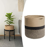 Maxbell Basket Hangers Rope Woven Decorative Dirty Clothes Basket Laundry Basket black25cm