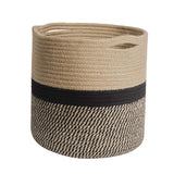 Maxbell Basket Hangers Rope Woven Decorative Dirty Clothes Basket Laundry Basket black25cm