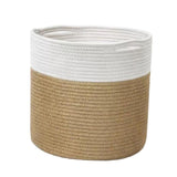 Maxbell Basket Hangers Rope Woven Decorative Dirty Clothes Basket Laundry Basket yellow30