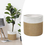 Maxbell Basket Hangers Rope Woven Decorative Dirty Clothes Basket Laundry Basket yellow30