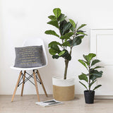 Maxbell Basket Hangers Rope Woven Decorative Dirty Clothes Basket Laundry Basket yellow30