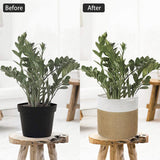 Maxbell Basket Hangers Rope Woven Decorative Dirty Clothes Basket Laundry Basket yellow30