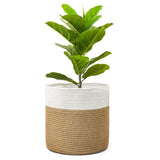 Maxbell Basket Hangers Rope Woven Decorative Dirty Clothes Basket Laundry Basket yellow30