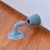 2Pairs Door Stopper Wall Mounted Block Home Door Stop Kitchen Gray