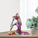 Yoga Pose Girl Figure Resin Statues Yoga Studio Sculptures Craft Figurine B