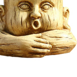 Maxbell  Resin Head Flower Vase Plants Pot Human Statues Home Decor Children 20x13cm