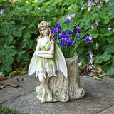 Decorated Fairies Figurines Planter Beautiful Garden Statue for Garden Decor B