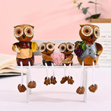 Owl Statue Kawaii Feet-Hanging Owl Sculpture Room Desktop Decoration Crafts