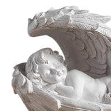 Baby Angel In Wings Statue Figurine Home Decor Cherub Sculpture 21x10x13cm