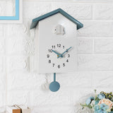 Cuckoo Wall Clock Children's Room Pendulum Clock Watch Wall Decor Grey