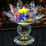 Crystal Lotus Flower Tealight Candle Holder Votive Activity Tealight Holders