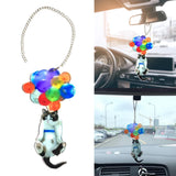 Maxbell Rear View Mirror Pendant Acrylic Handbag Cellphone Keyring Hanging Ornament