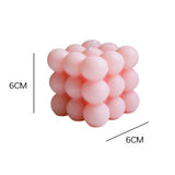 Maxbell Cube Candle Soy Wax Small INS Bedroom Office Nursery Decor Dessert Candle pink