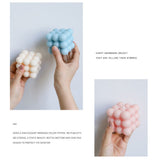 Maxbell Cube Candle Soy Wax Small INS Bedroom Office Nursery Decor Dessert Candle pink