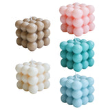 Maxbell Cube Candle Soy Wax Small INS Bedroom Office Nursery Decor Dessert Candle pink