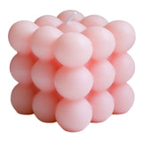Maxbell Cube Candle Soy Wax Small INS Bedroom Office Nursery Decor Dessert Candle pink