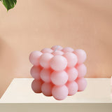 Maxbell Cube Candle Soy Wax Small INS Bedroom Office Nursery Decor Dessert Candle pink