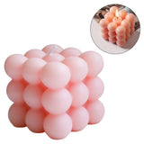 Maxbell Cube Candle Soy Wax Small INS Bedroom Office Nursery Decor Dessert Candle pink