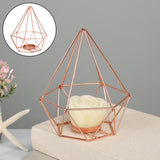 Iron Geometric Candle Holder Centerpiece Wedding Dinner Decor Rose Golden