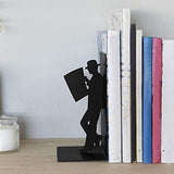 Metal Bookends Iron Book Ends Desktop Divider Holder Decoration Reading Book