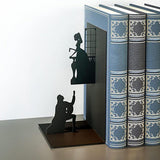 Metal Bookends Iron Book Ends Desktop Divider Holder Decoration Women Men