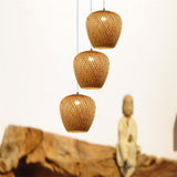 Maxbell Bamboo Lamp Shades Weave Hanging Light Ceiling Lamp Chandelier Decor C