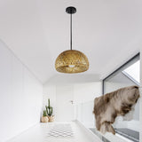 Maxbell Bamboo Lamp Shades Weave Hanging Light Ceiling Lamp Chandelier Decor C
