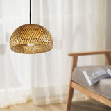 Maxbell Bamboo Lamp Shades Weave Hanging Light Ceiling Lamp Chandelier Decor C