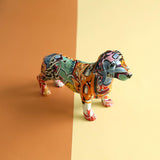 Painted Colorful Dachshund Statue Collectible Dog Figurine Table Decoration Small