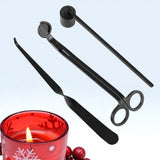 Candle Extinguisher Set Candle Snuffer Wick Trimmer Dipper Black