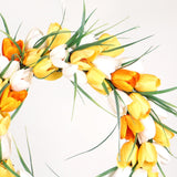 Tulip Wreath Twig Garland Wedding Party Door Decor Yellow