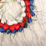 Tulip Wreath Twig Garland Wedding Party Door Decor Red White Blue