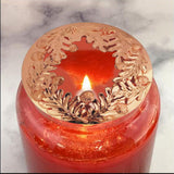 Jar Candle Topper Tea Light Burn Evenly Scented Candle Covers Rose Gold