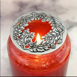 Jar Candle Topper Tea Light Burn Evenly Scented Candle Covers Brushed Silver