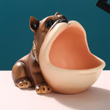 French Bulldog Statue Candy Box Animal Figurine Key Storage Home Decoration Brown Bulldog