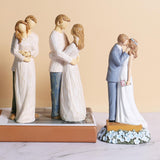 Resin Statue Garden Desk Abstract Wedding Sculpture Standing Decoration D