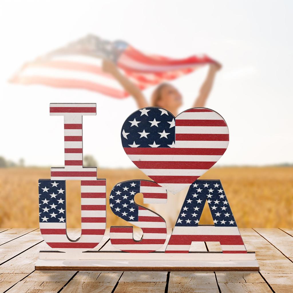 Maxbell  Patriotic Wood Decorative Plaque Memorial Day Sign Home Decorations Ornament USA