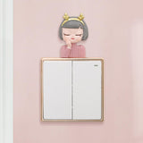 Adorable Wall Sticker Children' Room Bedroom Switch Decal Cover Thinking