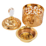 Incense Burner Ash Catcher Decorative Gold Plating Hollow Censer Model 2