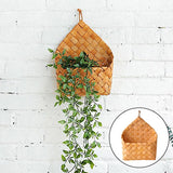 Woven Storage Basket Hanging Laundry Basket Flower Container Storage Bin D