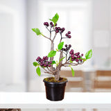 Artificial Fruit Tree Bonsai Green Leaf Realistic Potted Plants Rubber Balls