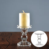 Transparent Glass Candle Holder Candle Stand Candlestick Height 11.5 cm