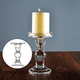 Transparent Glass Candle Holder Candle Stand Candlestick Height 14 cm